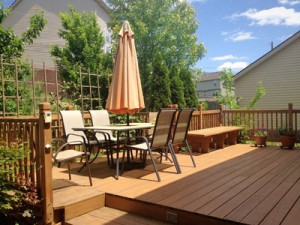 Summer garden and deck
