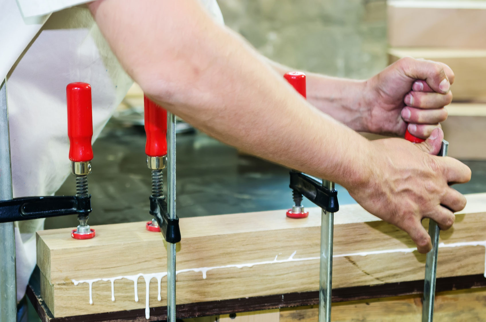 Glas Auf Holz Kleben Heißklebepistole