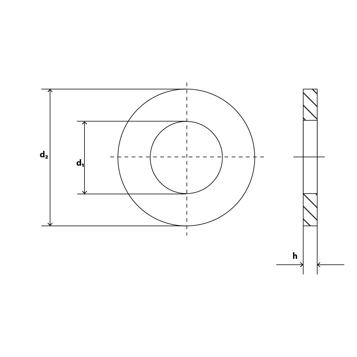 ▷ Bevel Unterlegscheibe DIN 125 B 18 mm verzinkt (Box 100 Einheiten)