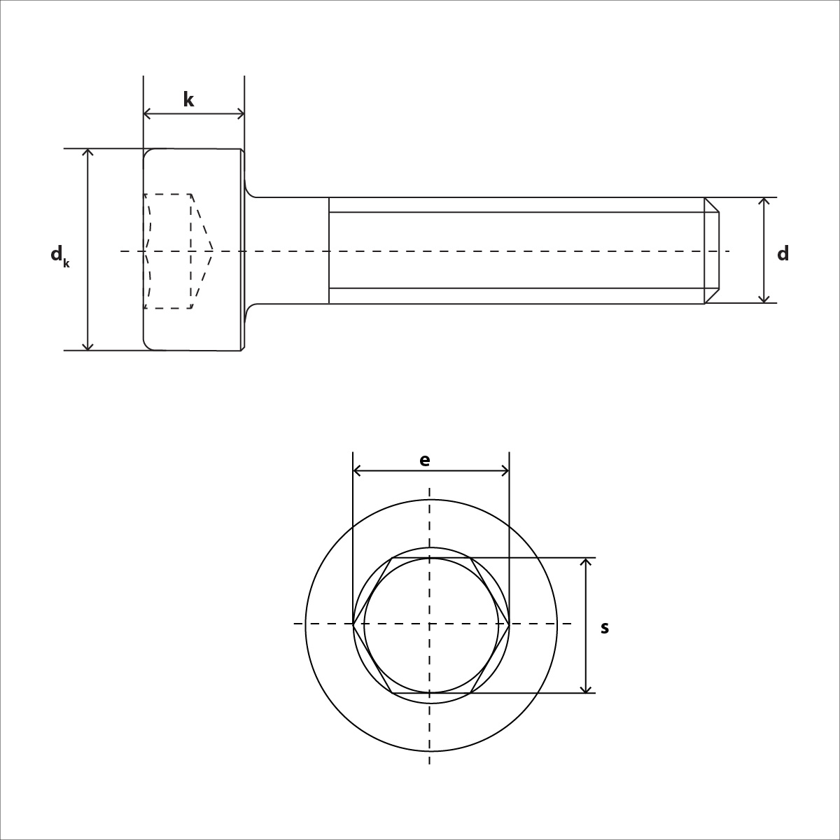 ISO 4762 Skizze