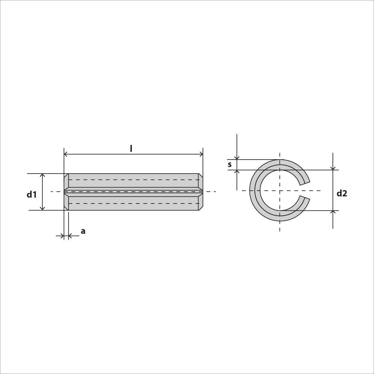 DIN 1481 / ISO 8752 Federstahl Spannstifte schwere Ausführung, blank,  1,5x14 - 1000 Stück, Schrauben