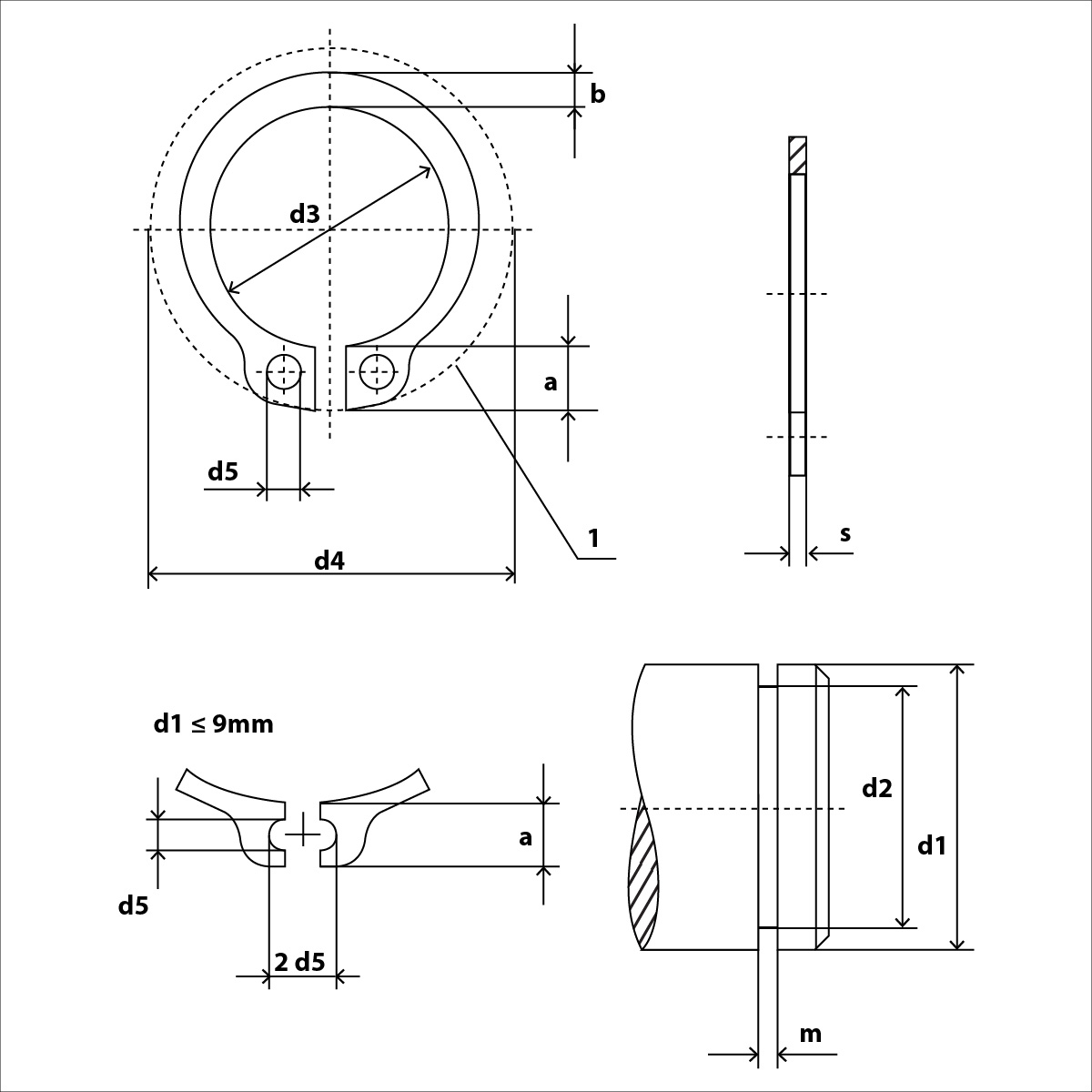 DIN 471 Skizze