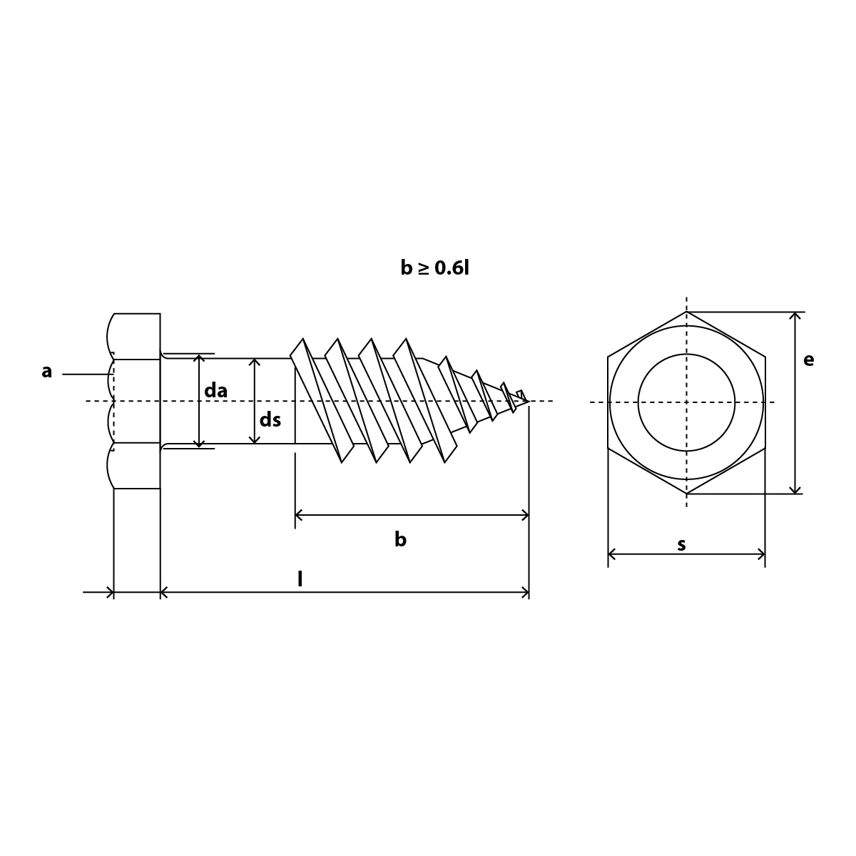 50 Stück Sechskant-Holzschrauben 5x50 mm galv. Verzinkt DIN 571