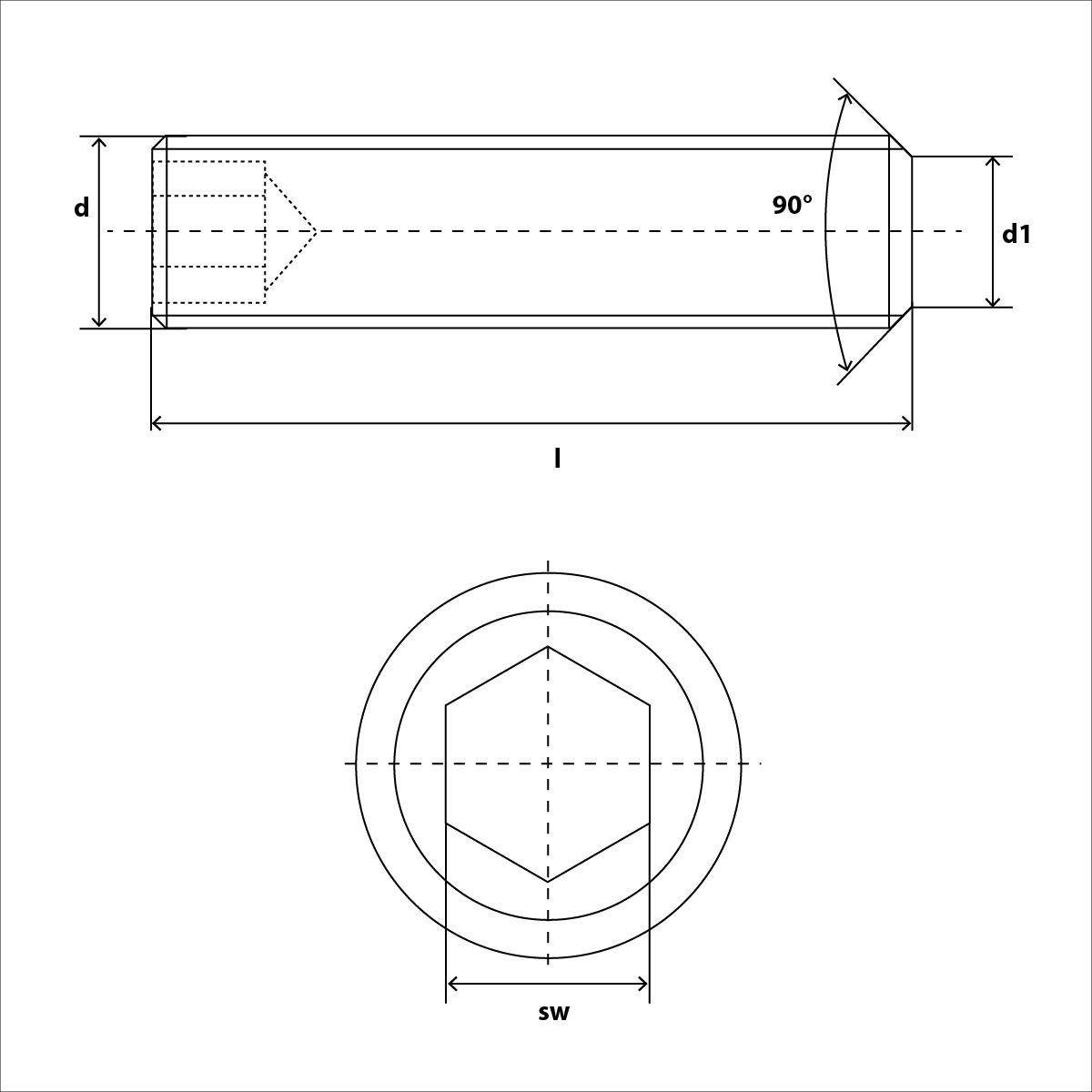 DIN 913 Skizze