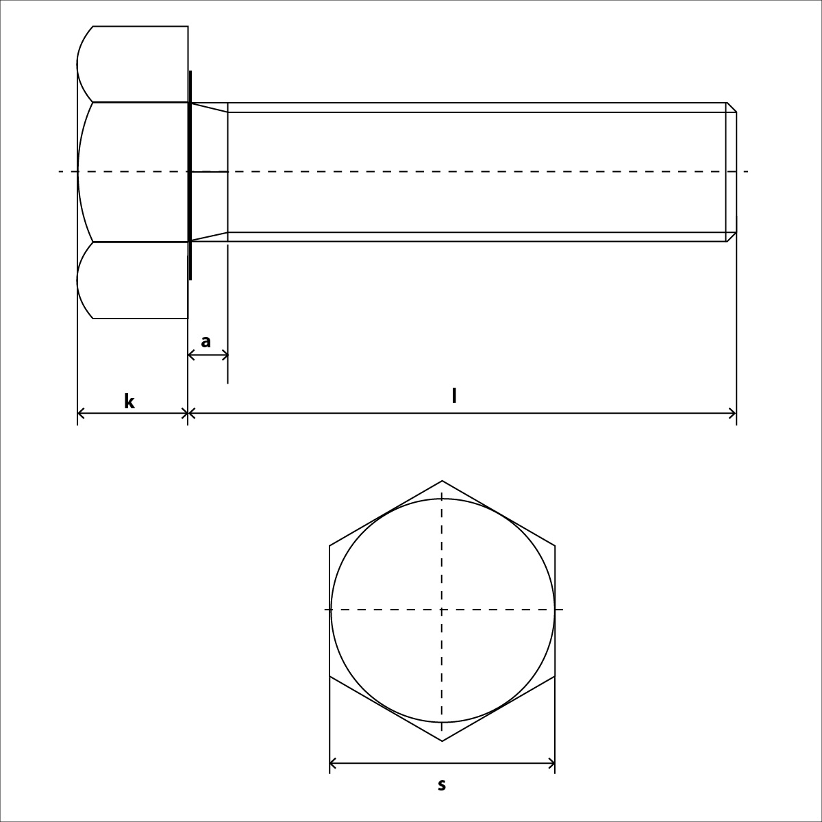 DIN 933 Skizze