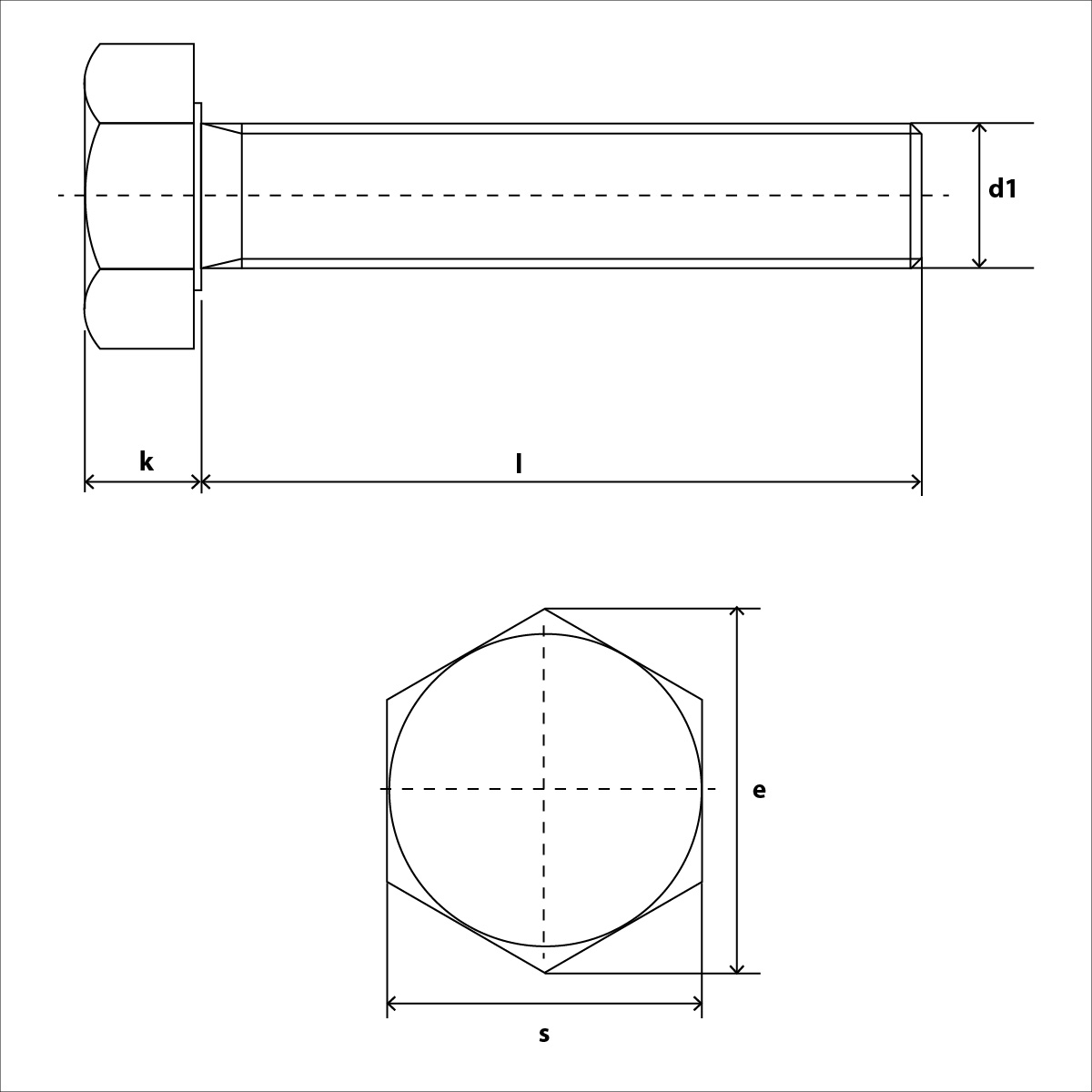 Sechskantschraube DIN 961 M10x1 Feingewinde annähernd bis K