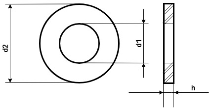 Karosseriescheiben Kotflügelscheiben M10 x 25 mm verzinkt - 100 Stück, Karosseriescheiben, Befestigungstechnik