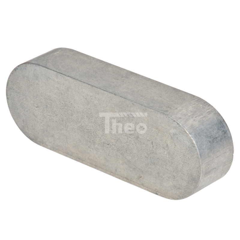 25 Passfedern DIN 6885 Form A - 12x8x80mm Aus Stahl C45K, Rundstirnig