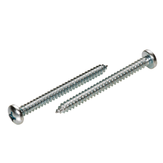 ISO 7049 Linsenkopf-Blechschrauben Kreuzschlitz H Stahl verzinkt Spitze Form C 4,8x45 100 Stück