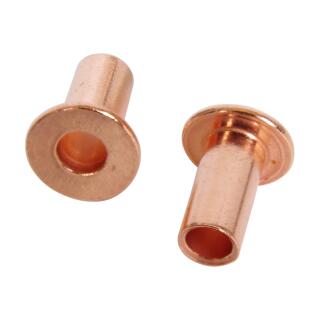 DIN 7338 Halbhohlniete Kupfer für Brems- und Kupplungsbeläge Form C 4x15 100 Stück