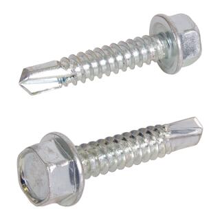 Bohrschrauben DIN 7504 Sechskant Bund-K verzinkt 4,2x32 500 Stück