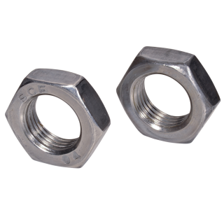 ISO 8675 Sechskantmuttern niedrig Stahl Kl.4 blank mit Fasen Feingewinde M 24x1,5 25 Stück