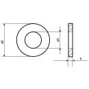 Scheiben DIN 9021 blank 22 100 Stück