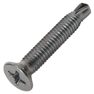 Fensterbauschrauben JD-23 Bohrspitze metrisches Gewinde Senkkopf-H silber 4x16 1000 Stück