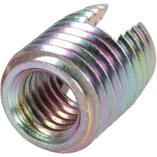 ENSAT-Gewindeeinstze Typ 302 Stahl gelb chromatiert selbstschneidend Schneidschlitz Regelgewinde M 12x22 25 Stck