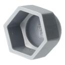 KORREX Schutzkappen Kunststoff grau für Schraubenenden mit Sechskantmuttern M 10 / SW 17 100 Stück