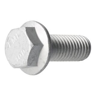 RIPP Sechskant-Flanschschrauben Kl. 100 zinklamellenbeschichtet mit Sperr-Rippen Vollgewinde M 6x25 500 Stück