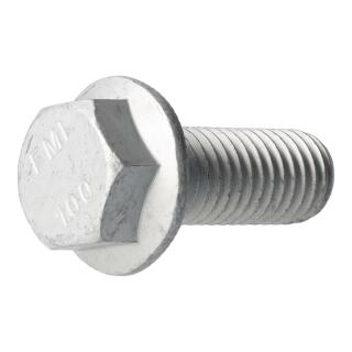 RIPP Sechskant-Flanschschrauben Kl. 100 zinklamellenbeschichtet mit Sperr-Rippen Vollgewinde M 12x30 100 Stück