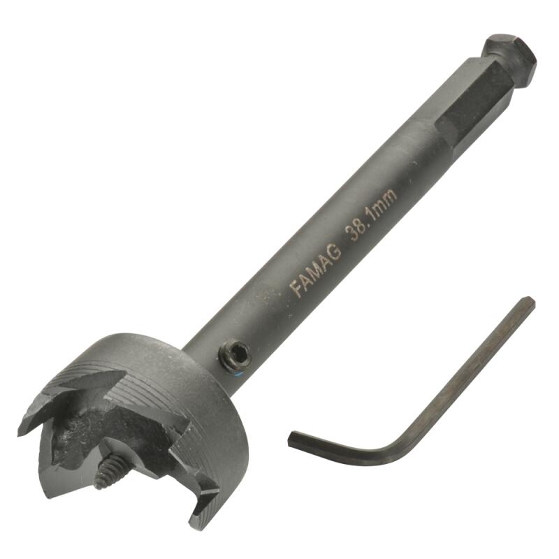 Famag Holzbohrer C 6,3 – Zentrierspitze, 2 Schneiden, Sechskantschaft