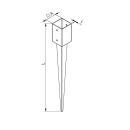 Bodeneinschlagshülse Gutzeit 91x750x2 1 Stück