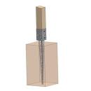 Bodeneinschlagshülse Gutzeit 101x900x2 1 Stück