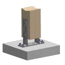 Pfostenträger U Form zum aufdübeln Gutzeit 91x60x200x5 1 Stück