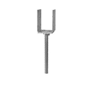 Pfostenträger U - Seitlich verstellbar mit Riffeldolle Gutzeit D = 20 / = 400 mm 10 Stück