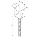 Pfostenträger U Form mit 250 mm Dolle Gutzeit