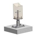 Pfostenträger Typ I höhenverstellbar zum aufdübeln Gutzeit 280 1 Stück