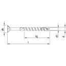 HECO-TOPIX-plus Holzbauschrauben 8x120 TG T-40 Senkkopf Frästaschen Stahl verzinkt 100 Stück