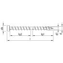 HECO-TOPIX-plus Holzbauschrauben 6,5x100 CC-Gewinde T-30 TOPIX-Combi-Connect Zylinderkopf Stahl verzinkt 100 Stück