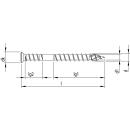 HECO-TOPIX Terrassenschrauben 5x70 UK-Gewinde T-20 Linsensenkkopf Edelstahl A2 350 Stück