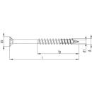 HECO-UFIX MDF-Schrauben 4x50 TG HECO-Drive HD-20 Senkkopf Frästaschen Stahl verzinkt 200 Stück