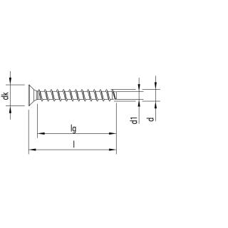 MULTI-MONTI-plus Betonschrauben 6x100 T-30 Senkkopf Stahl verzinkt 50 Stck