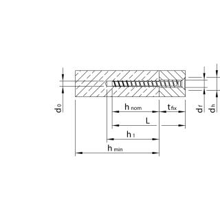 MULTI-MONTI-plus Betonschrauben 6x100 T-30 Senkkopf Stahl verzinkt 50 Stck
