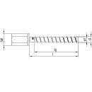 HECO MULTI-MONTI-plus Betonschrauben 7,5x60 Sechskantkopf SW-13 Innengewindeanker Stahl verzinkt 40 Stück