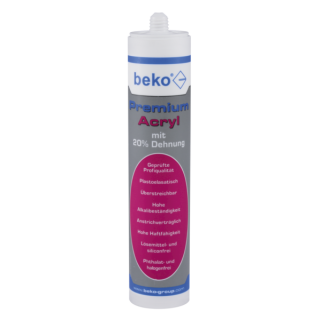 beko Premium-Acryl mit 20% Dehnung 400 ml Beutelware weiß