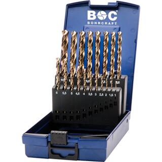 Spiralbohrer-Set HSS-E DIN 338 kobalt Typ Ti Bohrcraft Profi-Plus