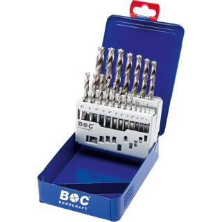 Bohrcraft HSS-G DIN 338 TURBOCRAFT Set 19-tlg. 1,0 - 10,0 x 0,5 mm stg. / MG10-TCR