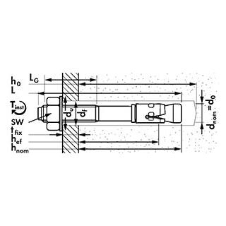 Bolzenanker m2 Stahl verzinkt Mungo