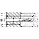 Hochleistungs-Fassadendübel 10x80/30 MBRK-XTB inkl. Schrauben Sechskant Bund TX Mungo 50 Stück