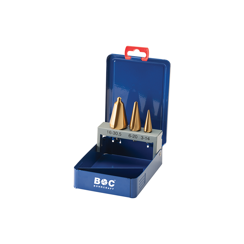 Bohrcraft Blechschälbohrer-Set HSS-G, 3-teilig (3,0-30,5 Mm) – In ABS-Box, Für Präzise Bohrungen