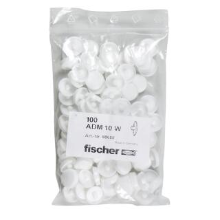 fischer Abdeckkappen ADM 10 S weiss f. Rahmendübel F-M