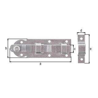 Fensterriegel GAH Edelstahl gerade mit Schlaufe 80 1 Stck