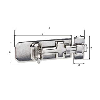 Sicherheits-Schlossriegel GAH Edelstahl flacher Griff Schlaufe 100 1 Stck