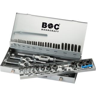 Bohrcraft Profi-Gewindeschneidsortiment in Metallkoffer 54-tlg. M3 - M20 + Zubehr / GW 20