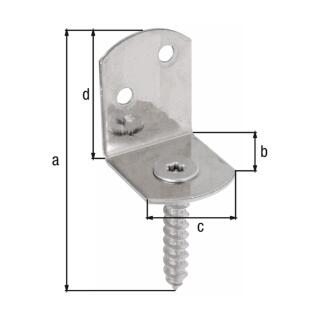 Flechtzaunhalter L-Form Edelstahl