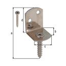 Flechtzaunhalter GAH L-Form Edelstahl 83x32 4 Stück