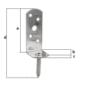 Flechtzaunhalter GAH L-Form Edelstahl 115x31,5 1 Stück