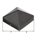 Pfosten GAH kappe für Holz hoch Alu anthrazit 90x90...